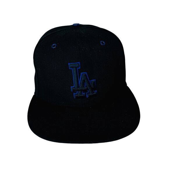New Era 59Fifty MLB Los Angeles Dodgers Baseball Cap Fitted Black Mens 7 3/8 - Picture 2 of 9